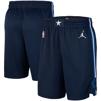 Men's Jordan Brand Navy 2019/20 Dallas Mavericks Icon Edition Swingman Shorts