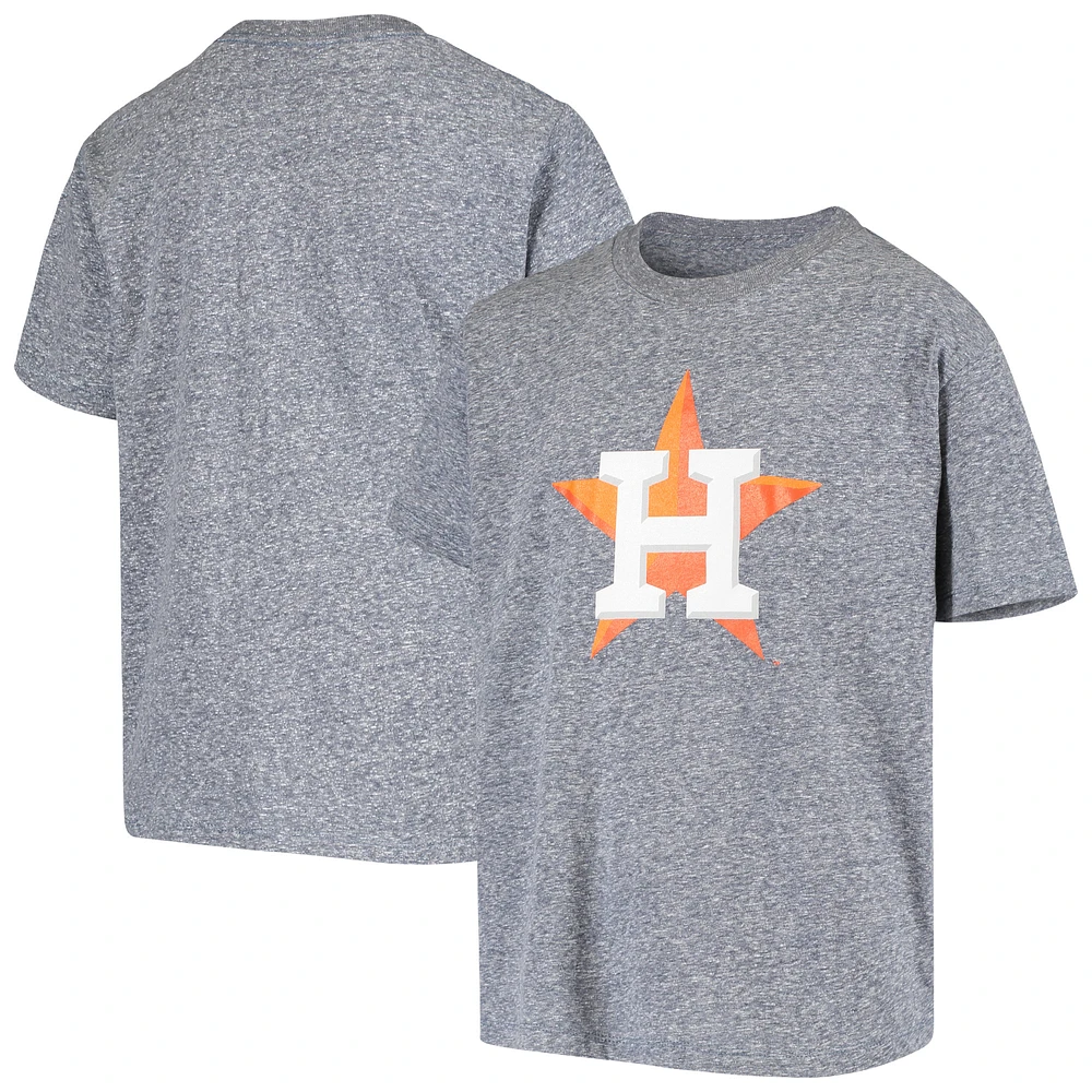 Youth Stitches Heathered Navy Houston Astros Snow T-Shirt