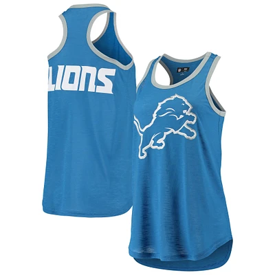 Women's G-III 4Her by Carl Banks Blue Detroit Lions Tater Tank Top