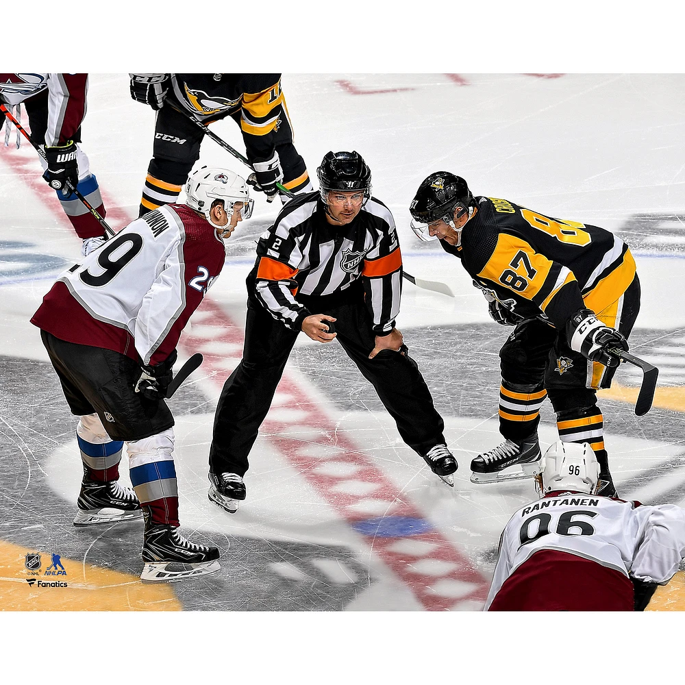 Sidney Crosby & Nathan MacKinnon Pittsburgh Penguins Unsigned Faceoff Photograph