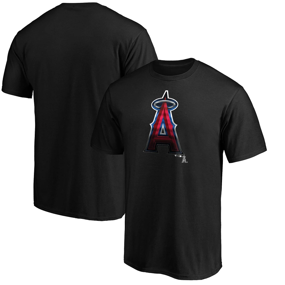 Men's Fanatics Black Los Angeles Angels Midnight Mascot Team Logo T-Shirt