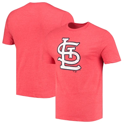 Men's Fanatics Red St. Louis Cardinals Weathered Official Logo Tri-Blend T-Shirt