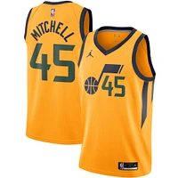 Men's Jordan Brand Donovan Mitchell Gold Utah Jazz 2020/21 Swingman Jersey - Statement Edition