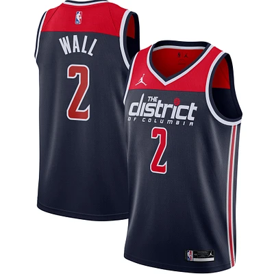 Men's Jordan Brand John Wall Navy Washington Wizards 2020/21 Swingman Jersey - Statement Edition