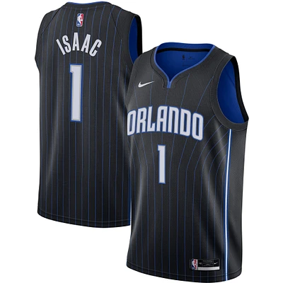 Men's Nike Jonathan Isaac Black Orlando Magic Swingman Jersey - Icon Edition