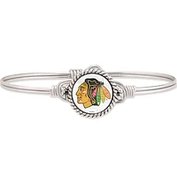 Women's Luca + Danni Chicago Blackhawks Silver Bangle Bracelet