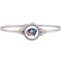 Women's Luca + Danni Columbus Blue Jackets Silver Bangle Bracelet