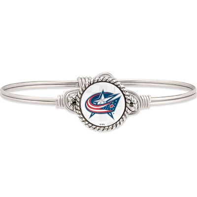 Women's Luca + Danni Columbus Blue Jackets Silver Bangle Bracelet