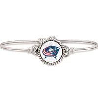 Women's Luca + Danni Columbus Blue Jackets Silver Bangle Bracelet