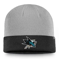 Men's Fanatics Gray/Black San Jose Sharks Cuffed Knit Hat