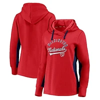 Women's Fanatics Red/Navy Washington Nationals Game Ready Pullover Hoodie