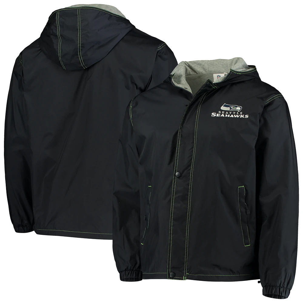 Men's Dunbrooke Navy Seattle Seahawks Logo Legacy Stadium Full-Zip Jacket