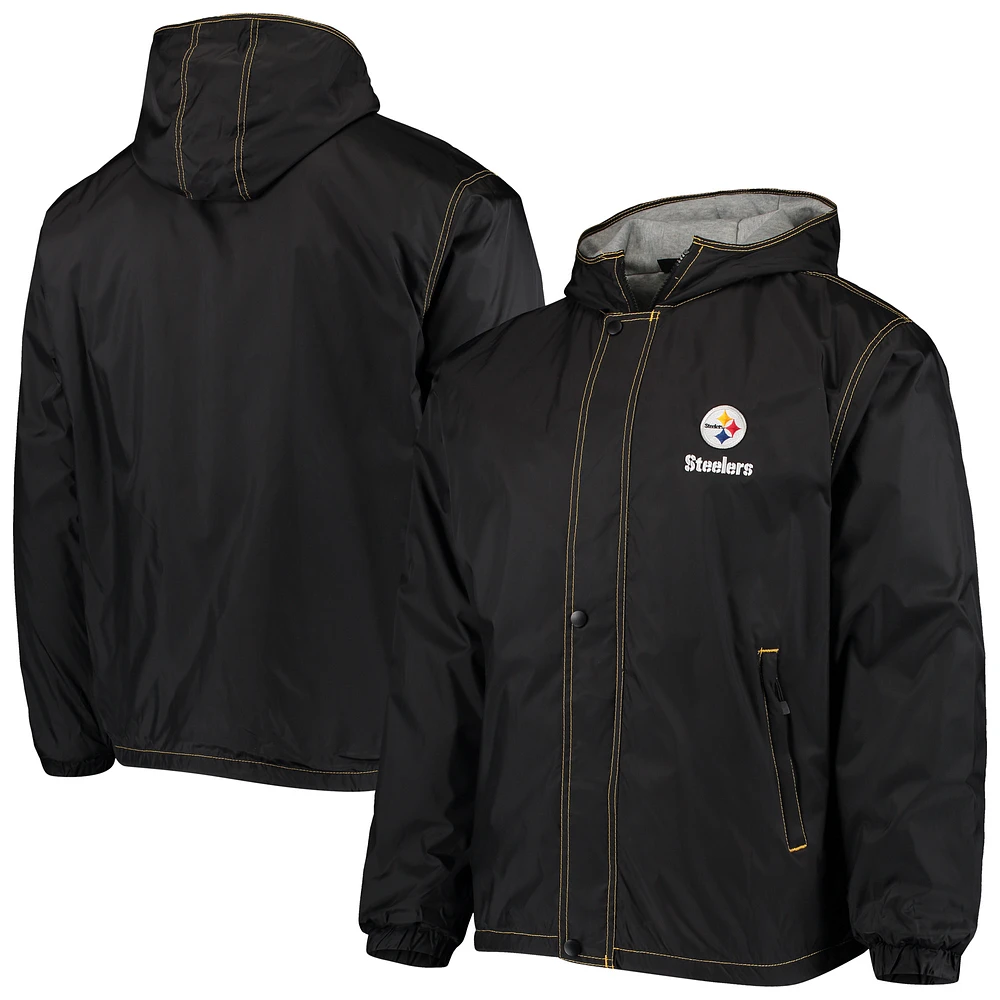 Men's Dunbrooke Black Pittsburgh Steelers Logo Legacy Stadium Full-Zip Jacket