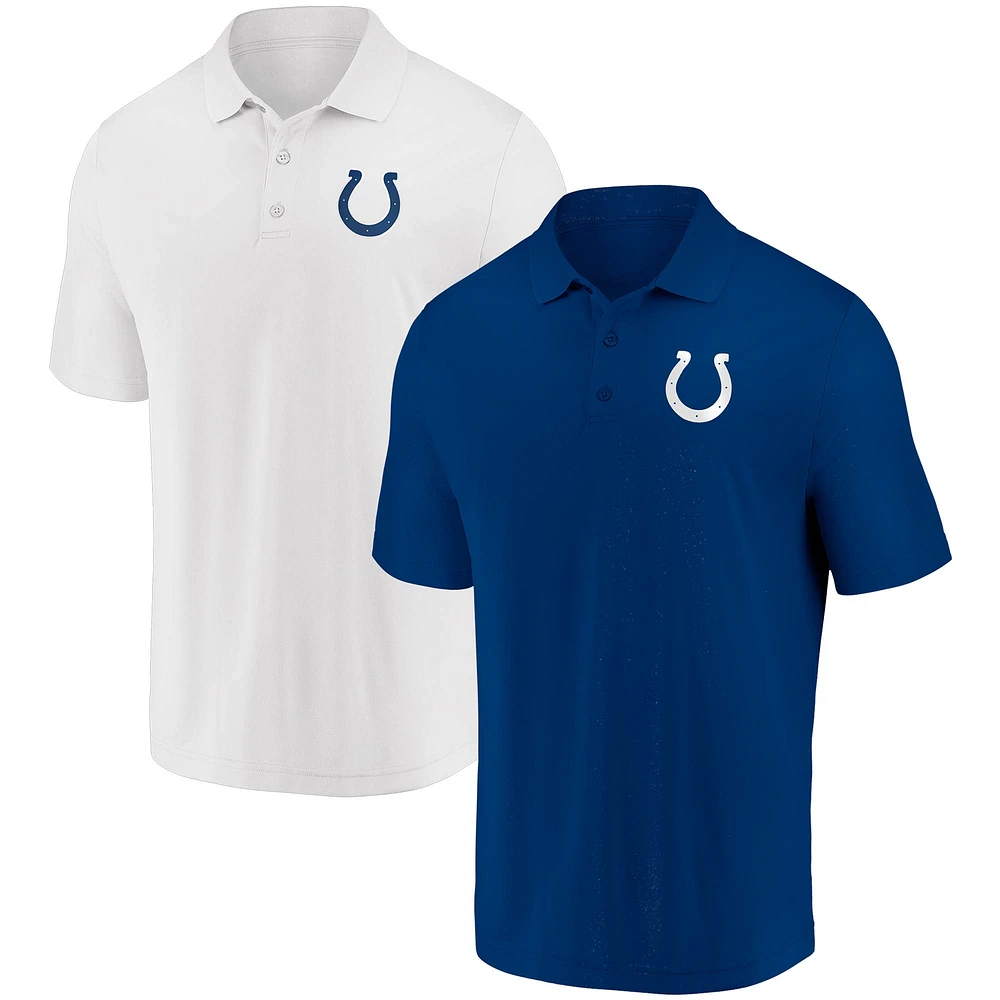 Men's Fanatics Royal/White Indianapolis Colts 2-Pack Polo Set