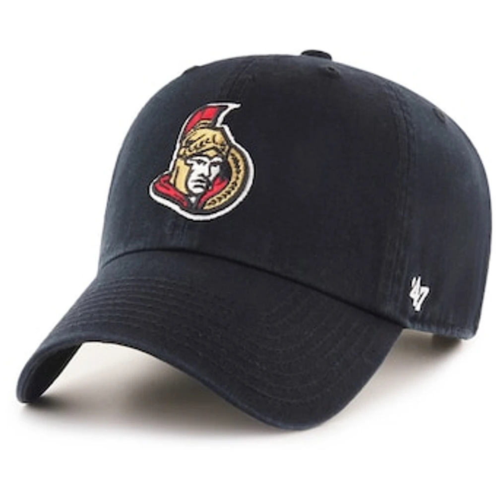 Men's '47 Black Ottawa Senators Clean Up Adjustable Hat