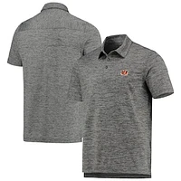 Men's Vineyard Vines Charcoal Cincinnati Bengals Destin Stripe Sankaty Polo