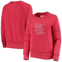 Women's Touch Red St. Louis Cardinals Bases Loaded Scoop Neck Sweatshirt