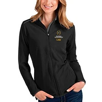 Women's Antigua Black/Charcoal LSU Tigers College Football Playoff 2020 National Championship Bound Glacier Full-Zip Jacket