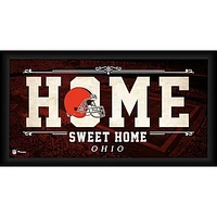 Cleveland Browns Framed 10" x 20" Home Sweet Home Collage