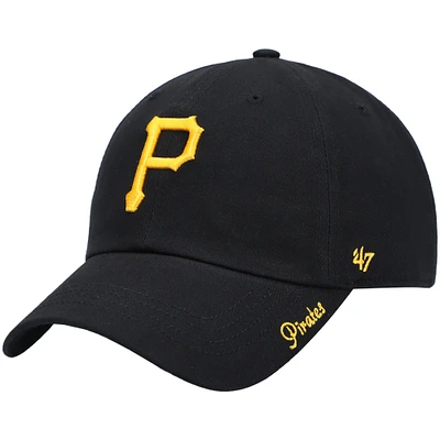 Women's '47 Black Pittsburgh Pirates Team Miata Clean Up Adjustable Hat