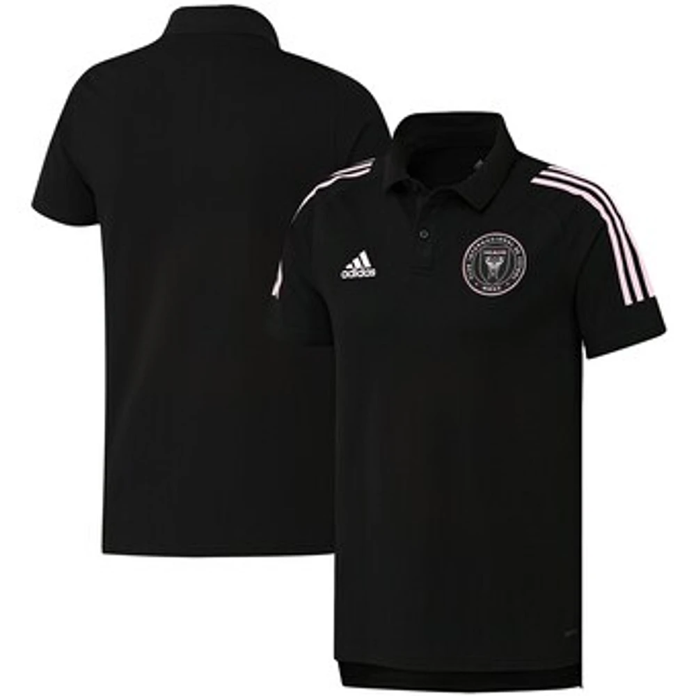 Men's adidas Black Inter Miami CF Coaches AEROREADY Raglan Polo