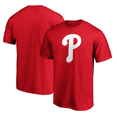 Men's Fanatics Red Philadelphia Phillies Official Logo T-Shirt