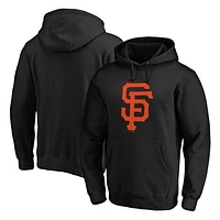 Men's Fanatics Black San Francisco Giants Official Logo Fitted Pullover Hoodie