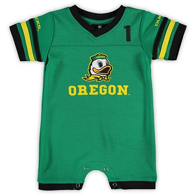 Newborn & Infant Colosseum Green Oregon Ducks Bumpo Football Logo Romper