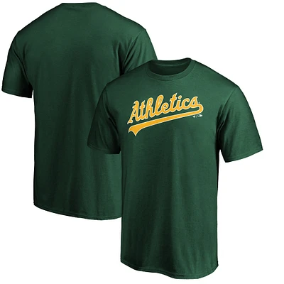 Men's Fanatics Green Athletics Official Wordmark T-Shirt