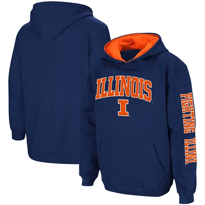 Youth Colosseum Navy Illinois Fighting Illini 2-Hit Team Pullover Hoodie