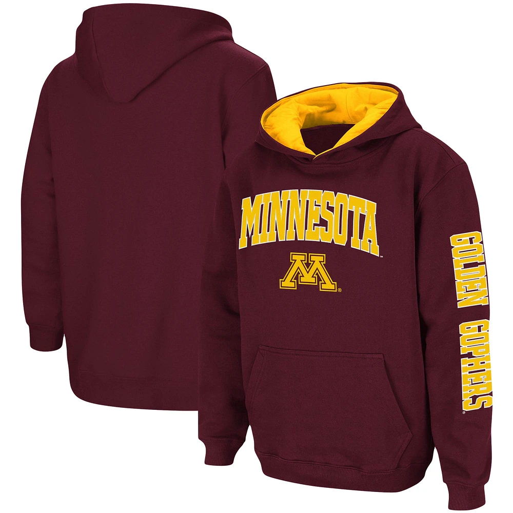 Youth Colosseum Maroon Minnesota Golden Gophers 2-Hit Team Pullover Hoodie