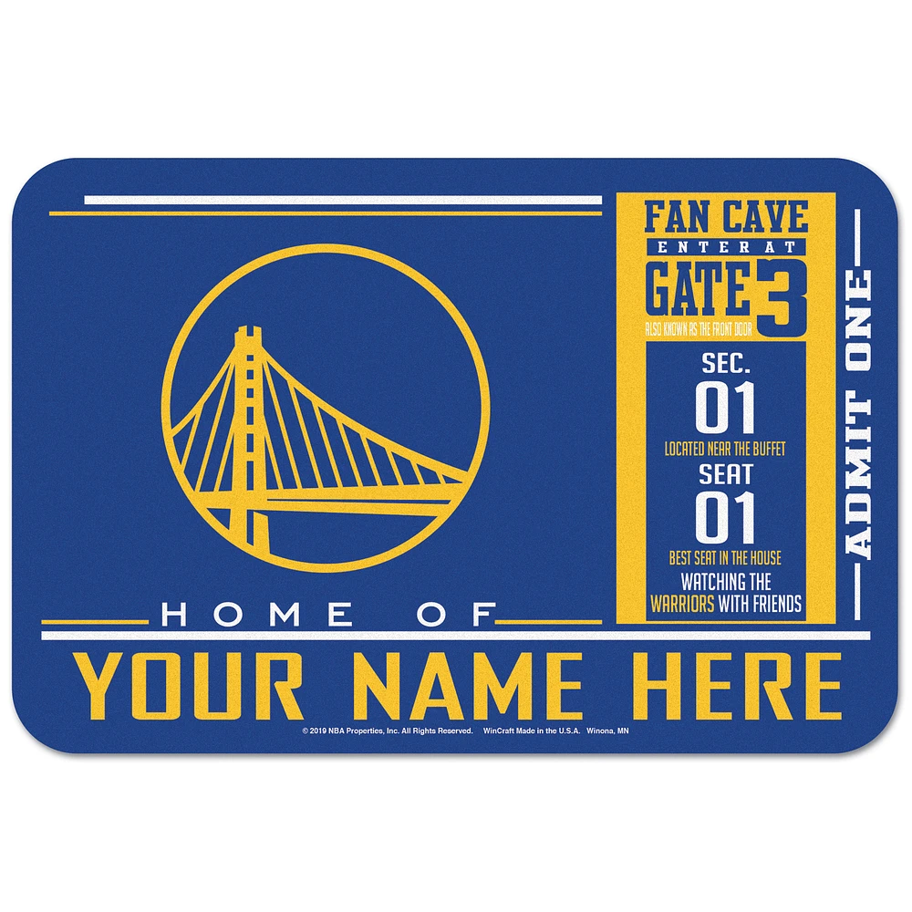 WinCraft Golden State Warriors 20'' x 30'' Personalized Floor Mat
