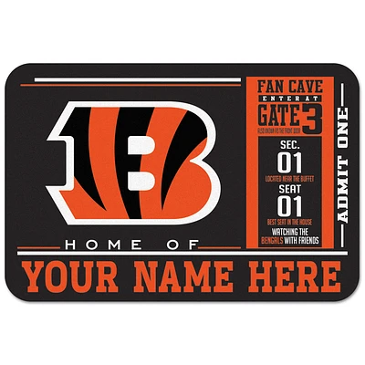 WinCraft Cincinnati Bengals 20'' x 30'' Personalized Floor Mat