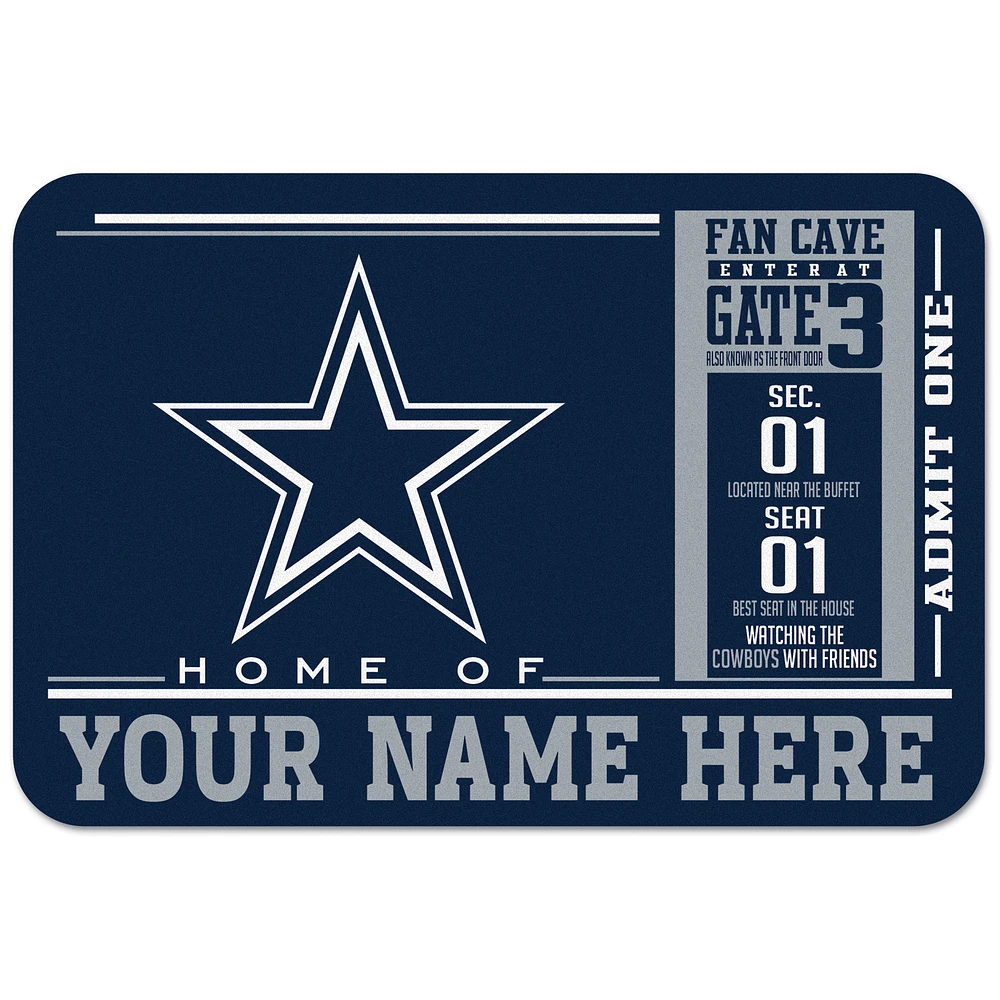 WinCraft Dallas Cowboys 20'' x 30'' Personalized Floor Mat