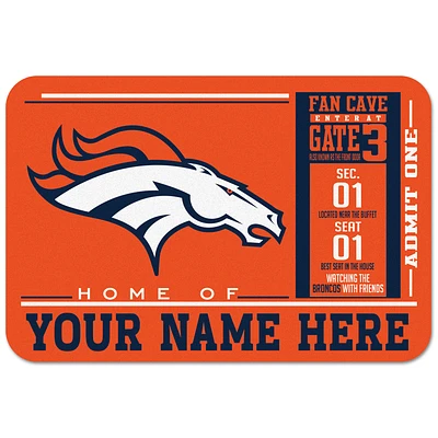 WinCraft Denver Broncos 20'' x 30'' Personalized Floor Mat