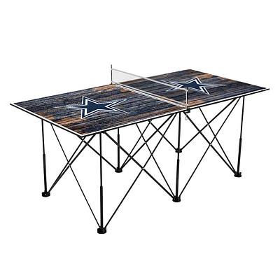 Dallas Cowboys 6' Weathered Design Pop Up Table Tennis Set