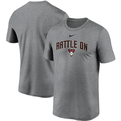 Men's Nike Gray Arizona Diamondbacks Local Font Legend T-Shirt