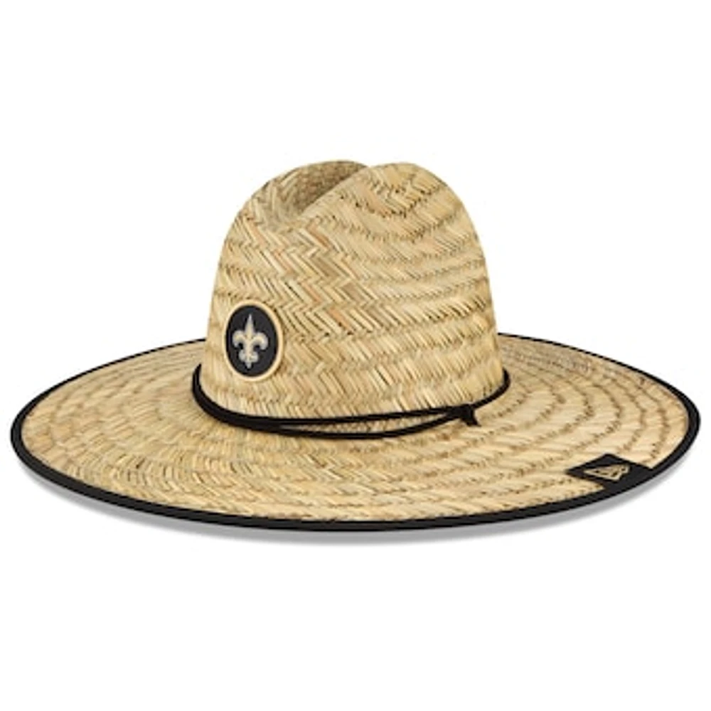 Men's New Era Natural New Orleans Saints NFL Training Camp Official Straw Lifeguard Hat