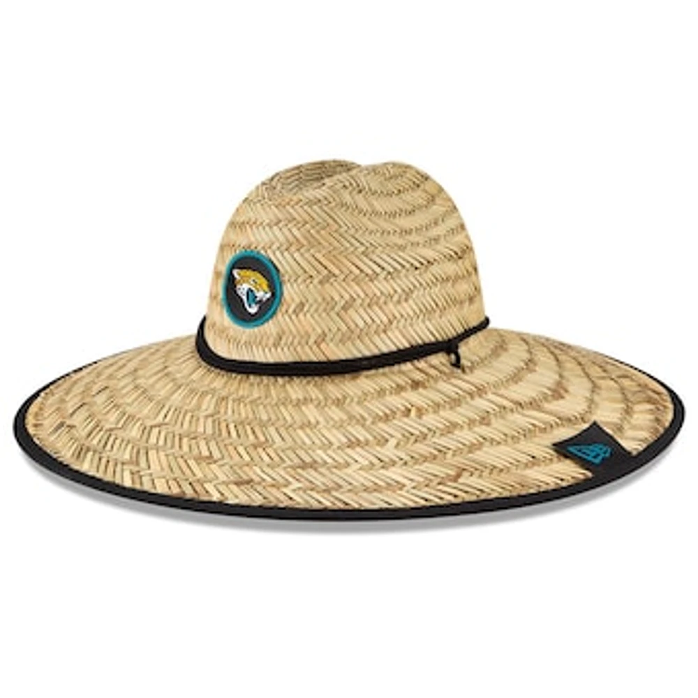 Men's New Era Natural Jacksonville Jaguars NFL Training Camp Official Straw Lifeguard Hat