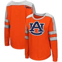 Women's Colosseum Orange Auburn Tigers Trey Dolman Long Sleeve T-Shirt