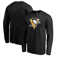 Men's Fanatics Black Pittsburgh Penguins Primary Team Logo Long Sleeve T-Shirt
