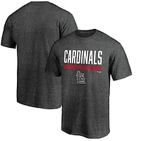 Men's Fanatics Charcoal St. Louis Cardinals Win Stripe T-Shirt