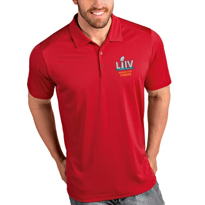 Men's Antigua Red Kansas City Chiefs Super Bowl LIV Bound Tribute Polo