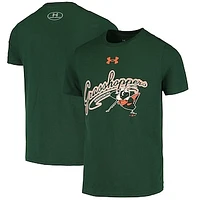 Youth Under Armour Green Greensboro Grasshoppers Team Logo T-Shirt