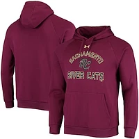 Men's Under Armour Maroon Sacramento River Cats All Day Raglan Fleece Pullover Hoodie