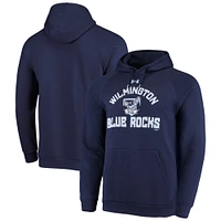 Men's Under Armour Navy Wilmington Blue Rocks All Day Raglan Fleece Pullover Hoodie