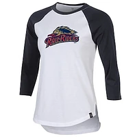 Women's Under Armour Black/White Scranton Wilkes-Barre RailRiders Three-Quarter Sleeve Performance Baseball T-Shirt