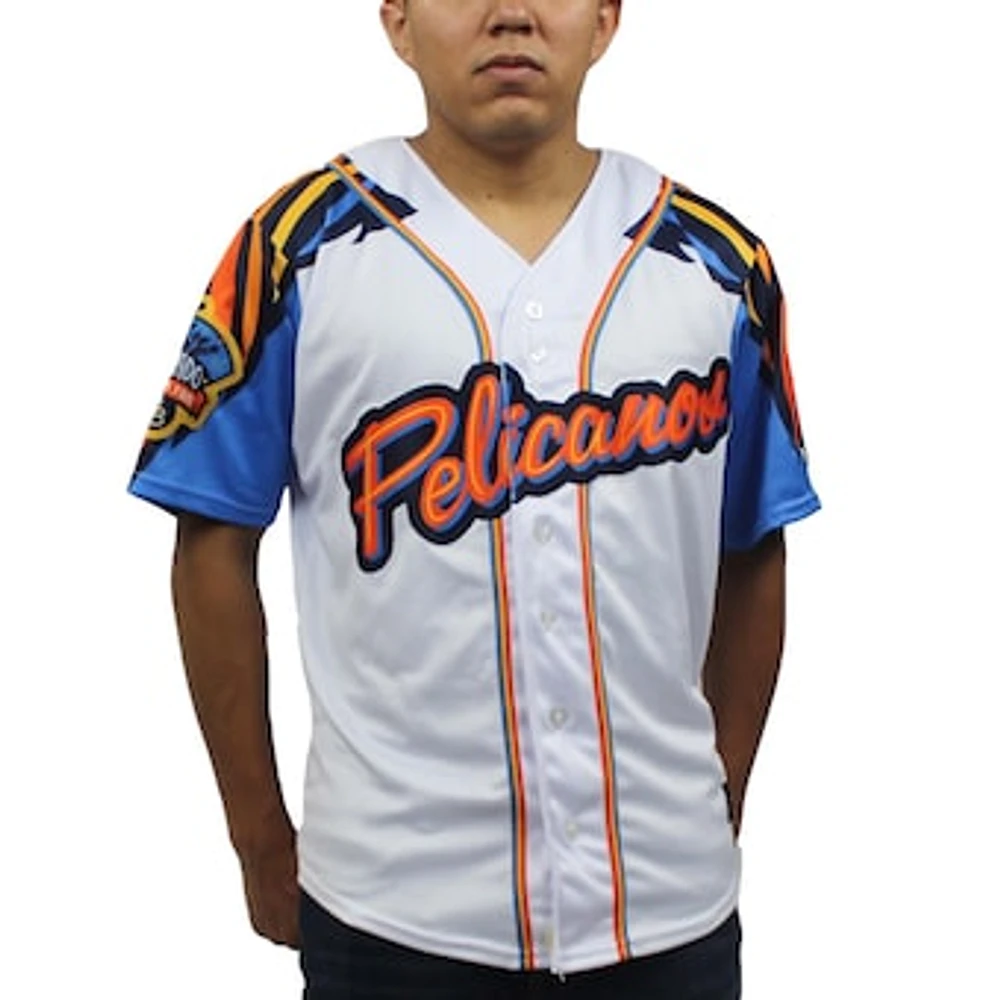 Men's White Myrtle Beach Pelicans Copa Replica Jersey