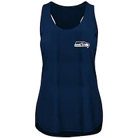 Women's College Navy Seattle Seahawks Plus Size Racerback Tank Top