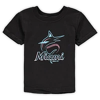 Infant Black Miami Marlins Primary Team Logo T-Shirt